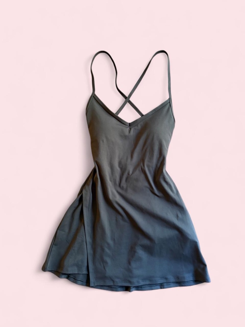 New Vuori black tennis Solstice Dress with Crossback Straps